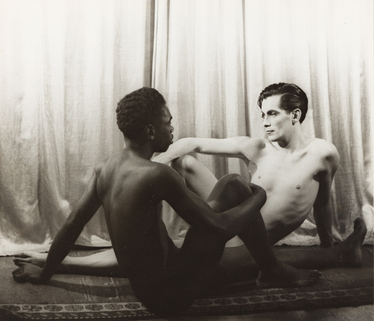 CARL VAN VECHTEN (1880-1964) Two nude figures, seated (Hugh Laing and Allen Meadows).